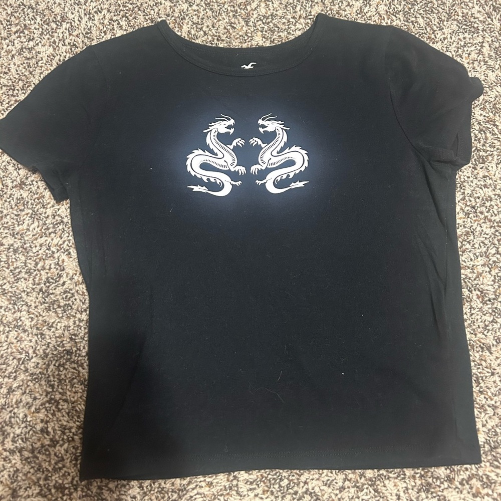 Hollister Black Graphic Tee